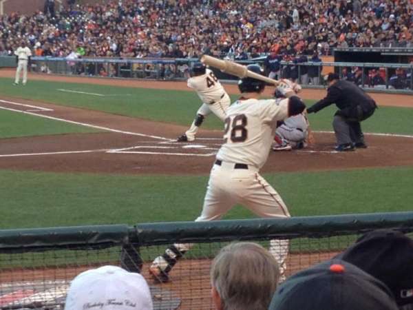 Oracle Park, section: 121, row: B, seat: 15and16