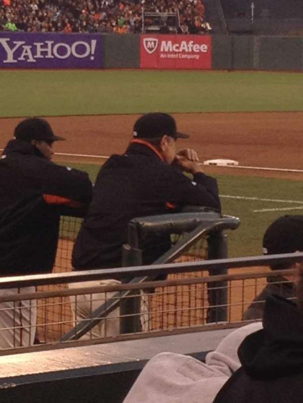 Oracle Park, section: 121, row: B, seat: 15and16