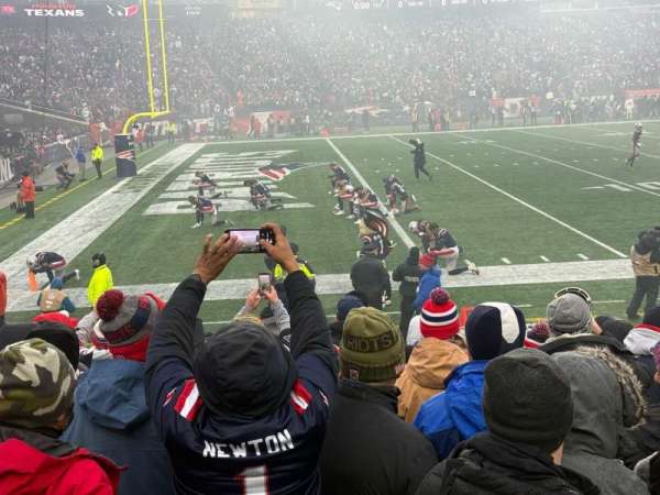 Gillette Stadium, section: 114, row: 9, seat: 7