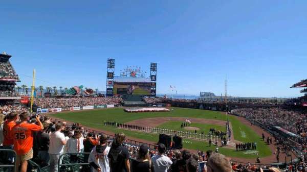 Oracle Park, section: CL220, row: F, seat: 6