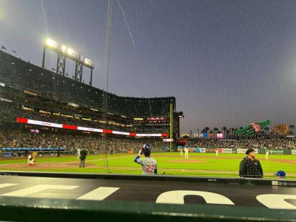 Oracle Park, section: 109, row: B, seat: 8