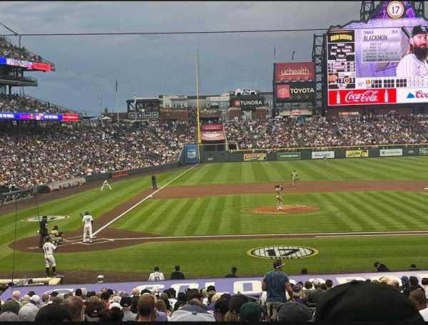 Coors Field, section: 125, row: 29, seat: 1