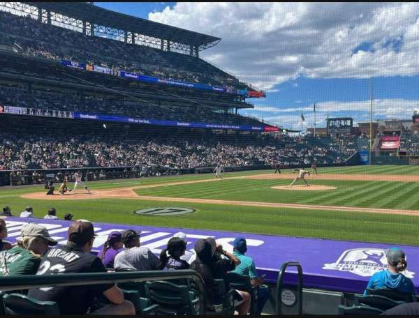 Coors Field, section: 122, row: 12, seat: 12