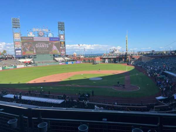 Oracle Park, section: CL220, row: B, seat: 4