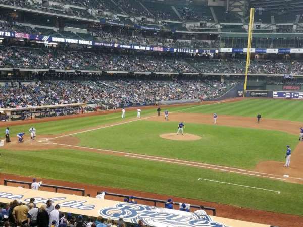American Family Field, section: 212, row: 1, seat: 2