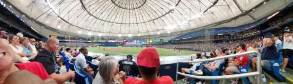 Tropicana Field, section: 113, row: M, seat: 10