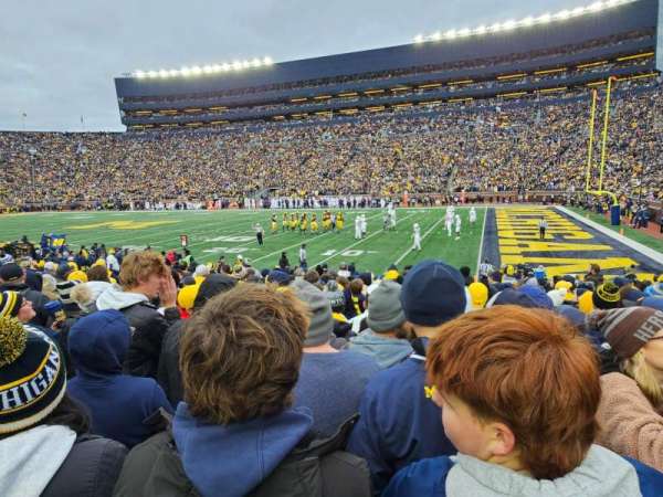 Michigan Stadium, section: 18, row: 14, seat: 1
