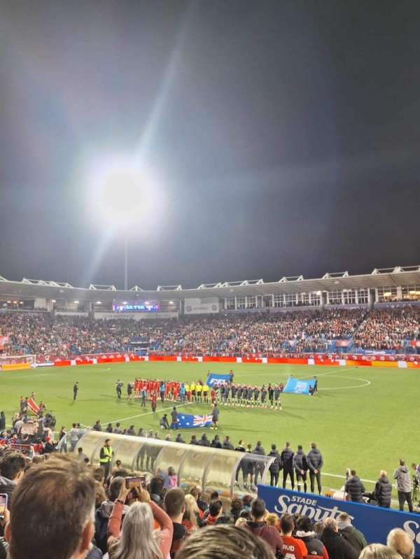 Stade Saputo, section: 103, row: BB, seat: 14