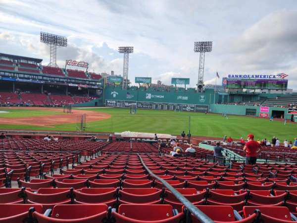 Fenway Park, section: Loge Box 100, row: PP, seat: 1