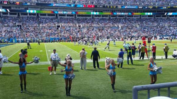 Bank of America Stadium, section: 115, row: 1, seat: 1