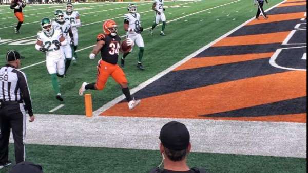 Paycor Stadium, section: 104, row: 1, seat: 1