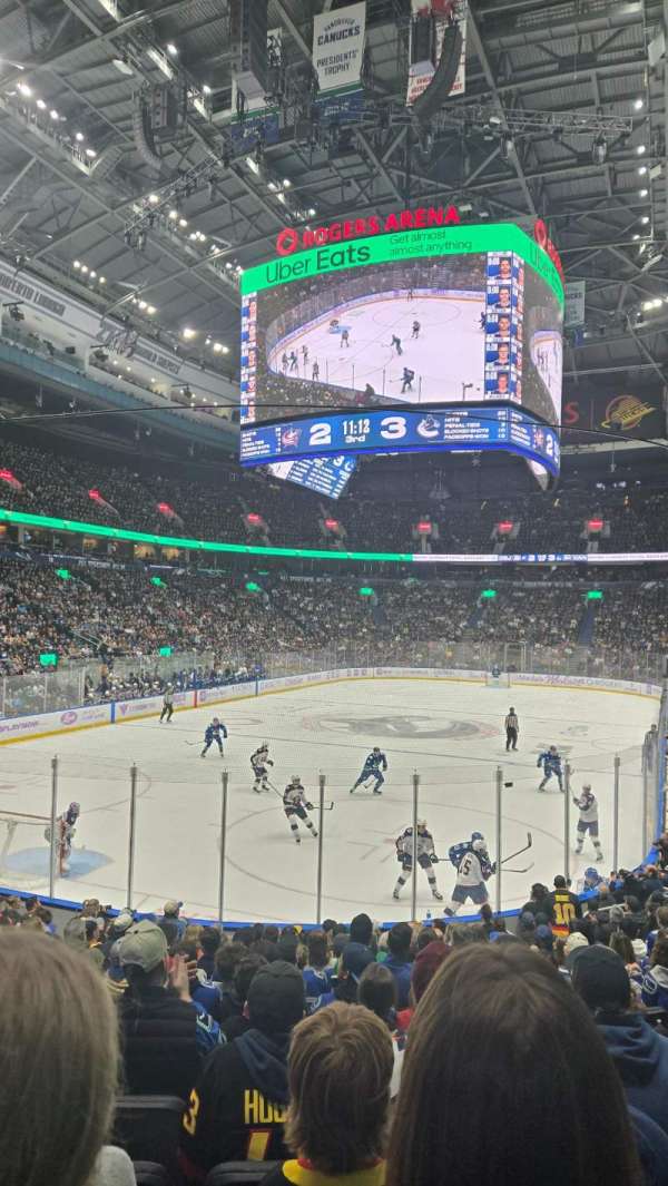 Rogers Arena, section: 110, row: 15, seat: 13