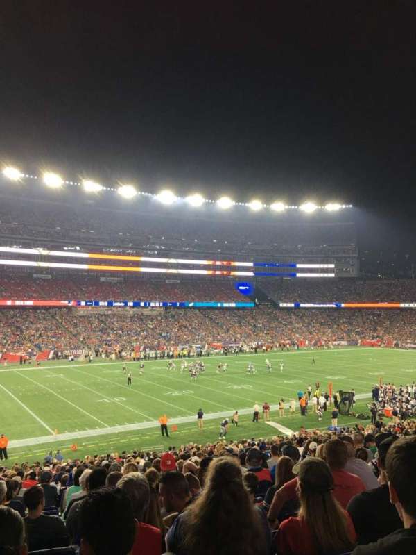 Gillette Stadium, section: 114, row: 34, seat: 13