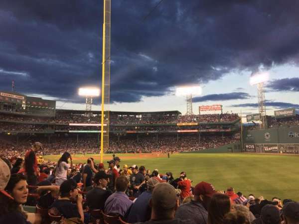 Fenway Park, section: Right Field Box 92, row: LL, seat: 7