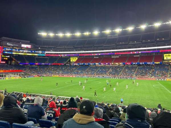 Gillette Stadium, section: 107, row: 23, seat: 13