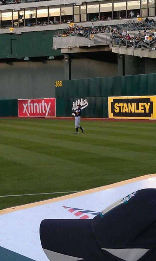 Oakland Coliseum, section: 106, row: 2, seat: 10