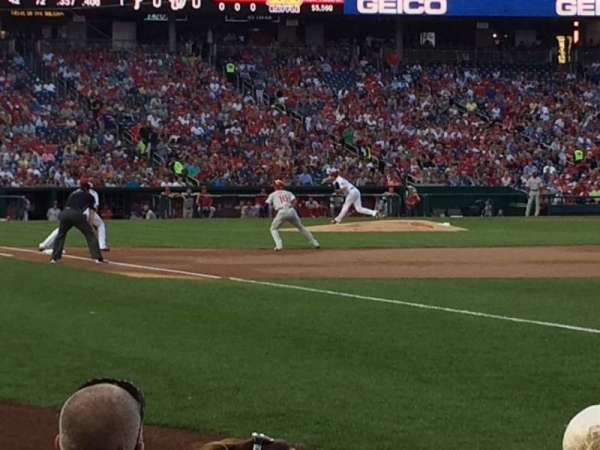 Nationals Park, section: 135, row: D, seat: 9
