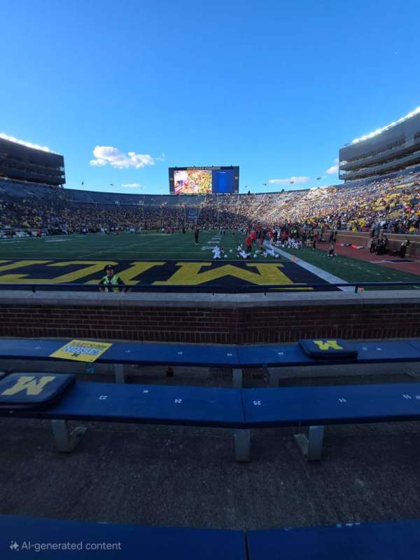 Michigan Stadium, section: 11, row: 2, seat: 25
