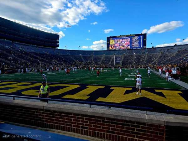 Michigan Stadium, section: 11, row: 2, seat: 25