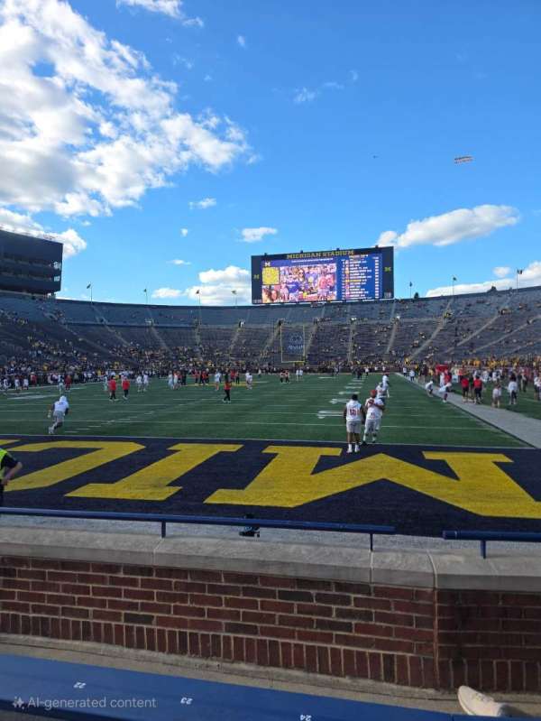 Michigan Stadium, section: 11, row: 2, seat: 25