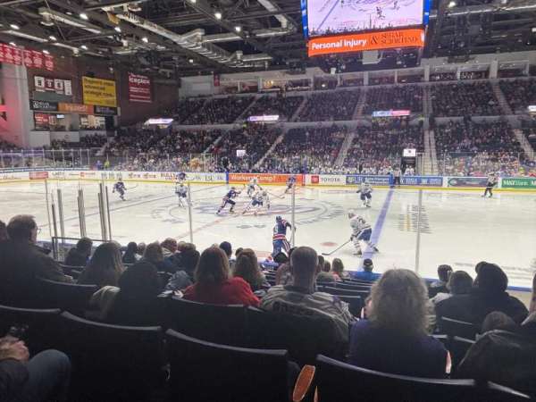 Blue Cross Arena, section: 107, row: K, seat: 3