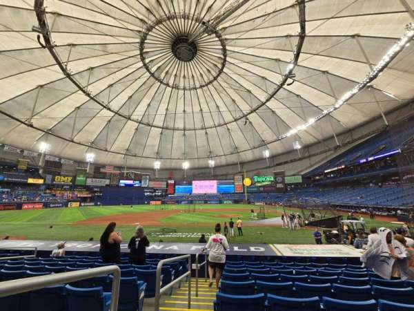 Tropicana Field, section: 111, row: T, seat: 1