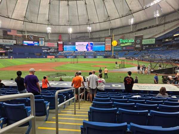 Tropicana Field, section: 111, row: T, seat: 1