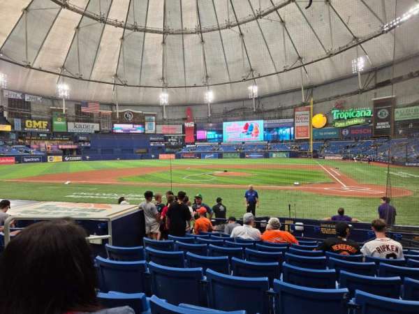 Tropicana Field, section: 109, row: Q, seat: 5