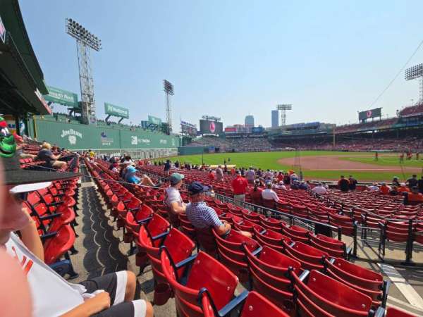 Fenway Park, section: Loge Box 157, row: EE, seat: 1