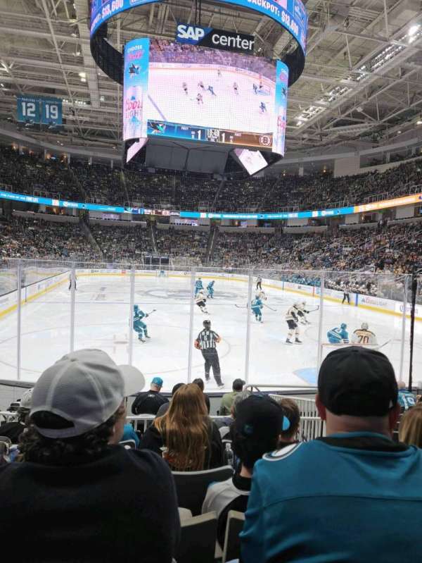 SAP Center, section: 109, row: 9, seat: 14
