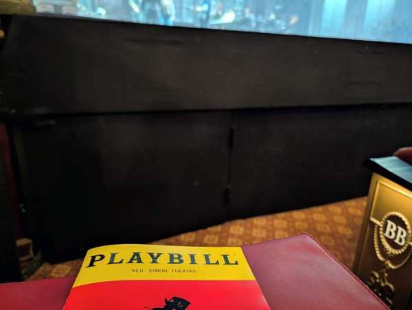 Neil Simon Theatre, section: Orchestra L, row: A, seat: 9
