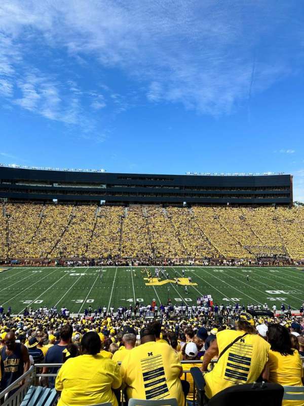 Michigan Stadium, section: 2, row: 58, seat: 15