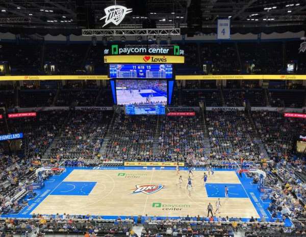 Paycom Center, section: 308, row: D, seat: 11