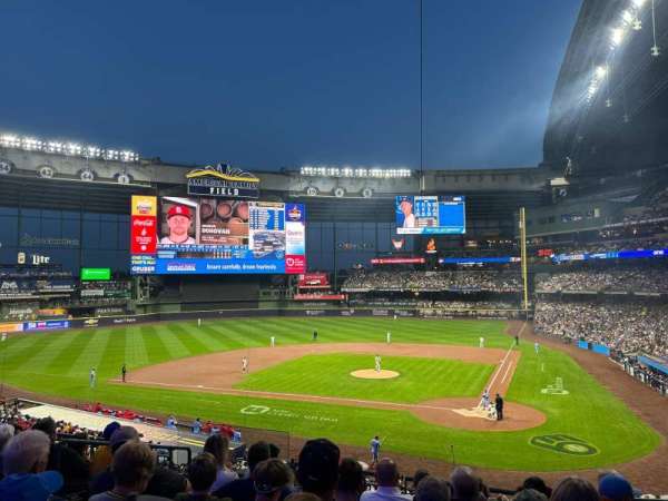 American Family Field, section: 221, row: 8, seat: 10