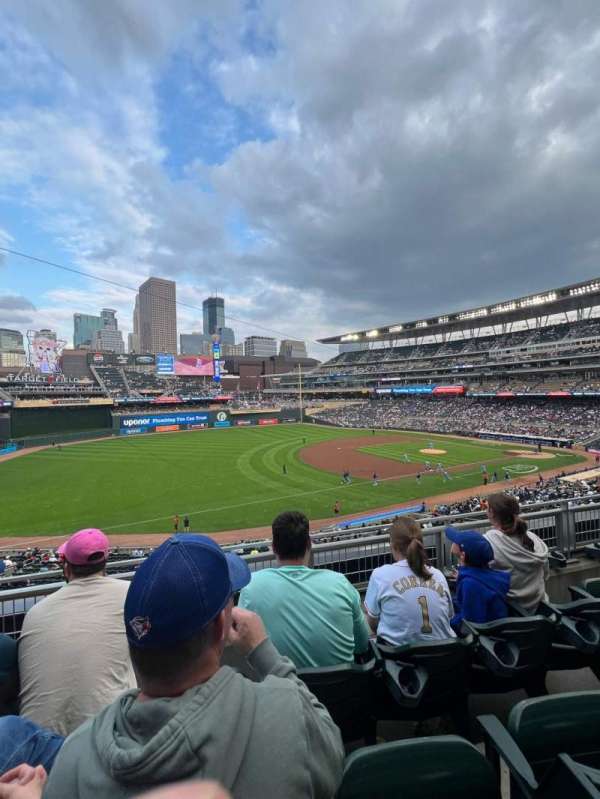 Target Field, section: S, row: 3, seat: 22