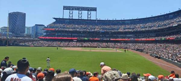 Oracle Park, section: Bleachers, row: 13, seat: 7
