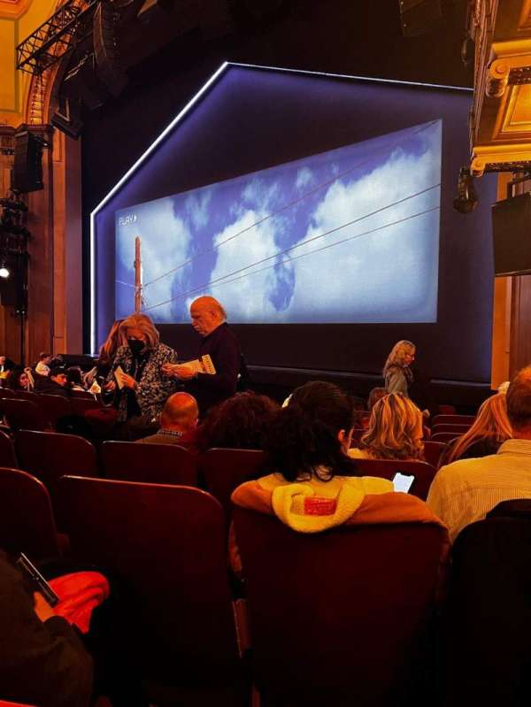 Booth Theatre, section: Orchestra R, row: H, seat: 12