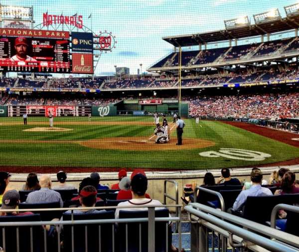 Nationals Park, section: Terra Club A, row: F, seat: 2