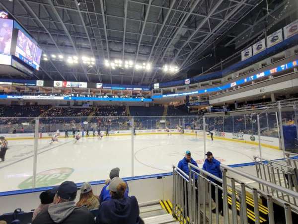 Total Mortgage Arena, section: 106, row: A, seat: 9