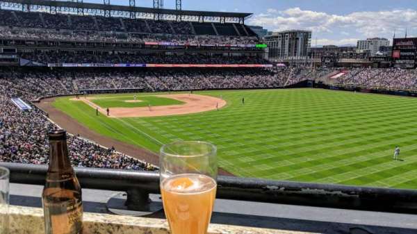 Coors Field, section: Mountain Ranch Club, row: 1, seat: 2
