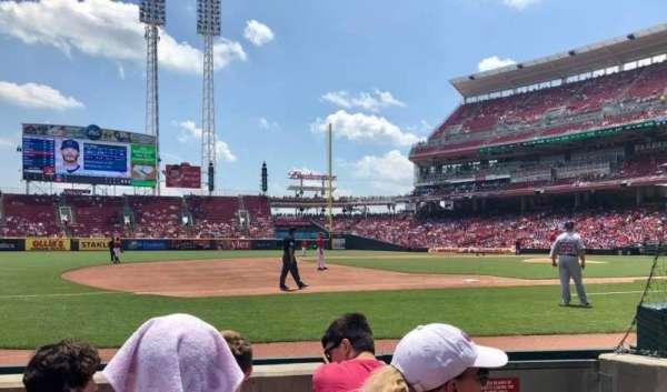 Great American Ball Park, section: 114, row: D, seat: 1