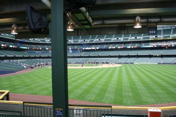 American Family Field, section: 101, row: 5, seat: Bench seat