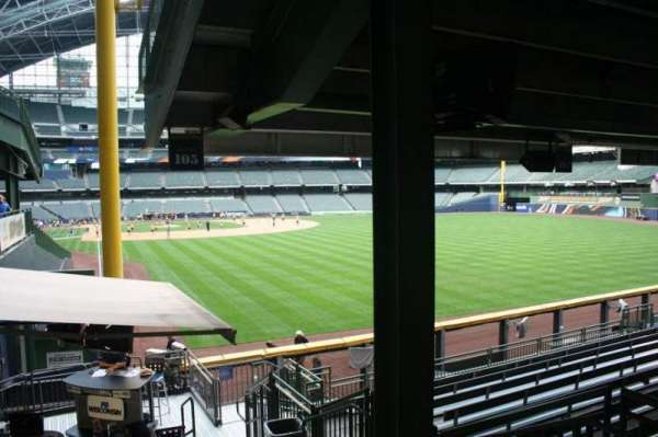 American Family Field, section: 105, row: 11, seat: Bench seat