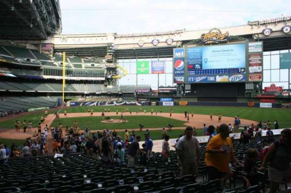American Family Field, section: 115, row: 21, seat: 10