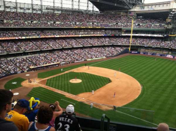 American Family Field, section: 410, row: 3, seat: 20