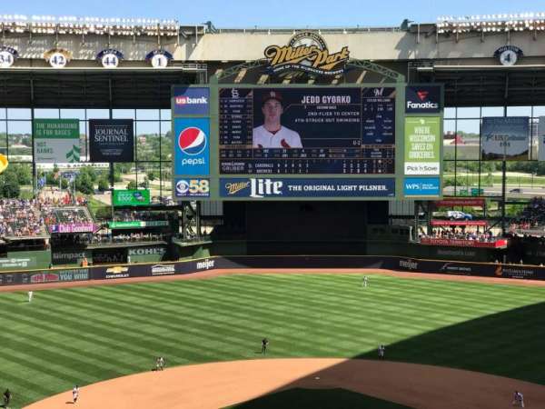American Family Field, section: 422, row: 2, seat: 7