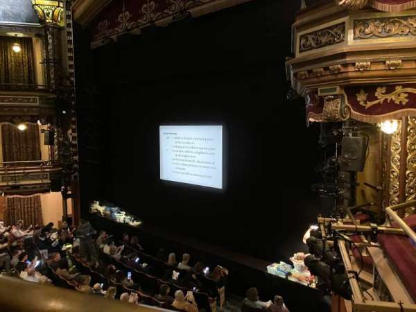 Belasco Theatre, section: Mezzanine R, row: A, seat: 20