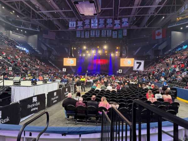 PeoplesBank Arena, section: 120, row: D, seat: 7