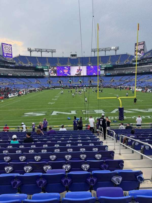M&T Bank Stadium, section: 114, row: 15, seat: 3