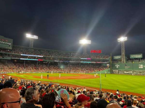Fenway Park, section: Right Field Box 97, row: LL, seat: 1
